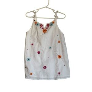 Gymboree girls white floral sundress size 7